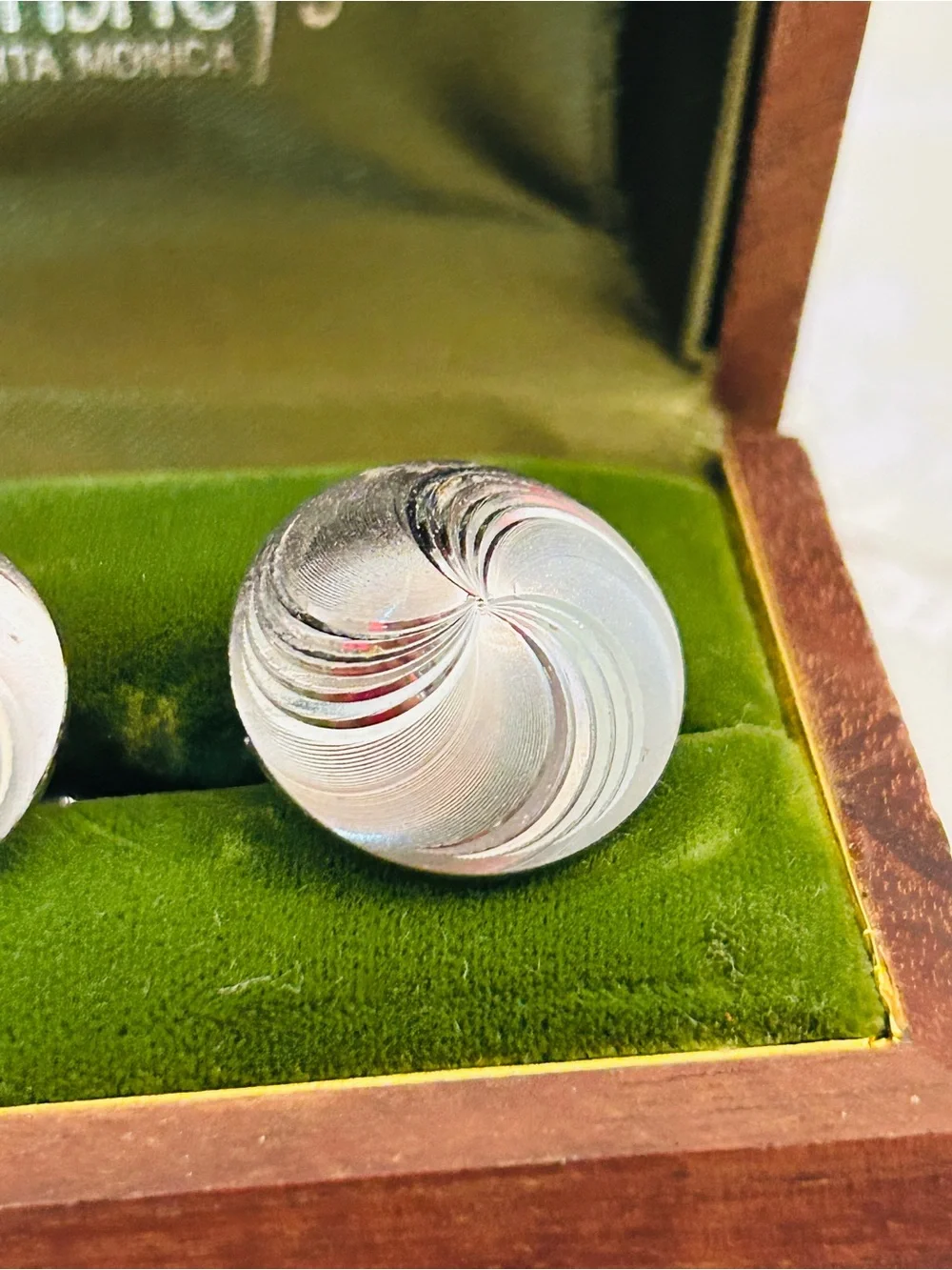 Silver Swirl Vintage Cufflinks